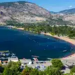Okanagan Lake landscape representing Penticton and Kelowna